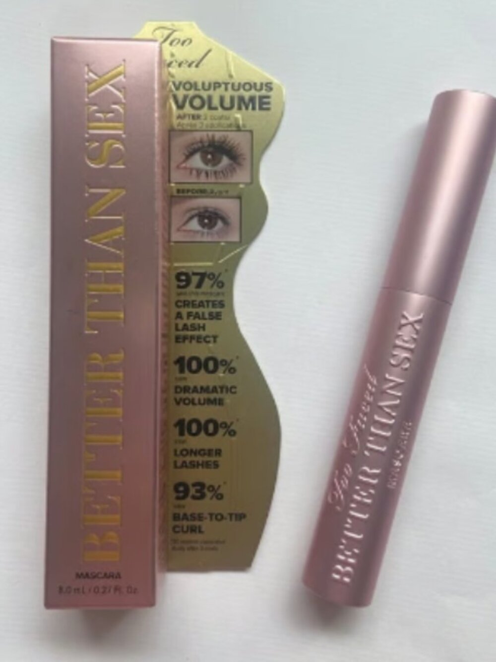 NEW Too Faced Better Than Sex Volumizing & Lengthening Mascara Black 8mL
